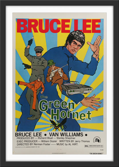 An original movie poster for the Bruce Lee film Green Hornet