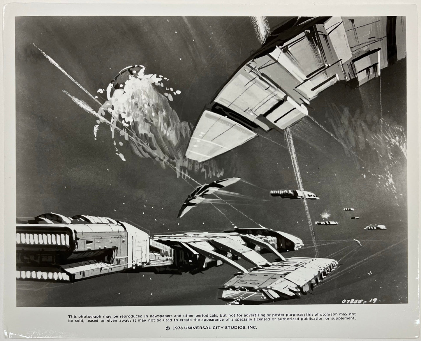 An original promotional still for the film Battlestar Galactica