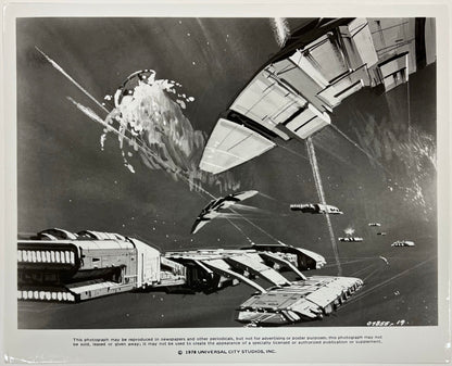 An original promotional still for the film Battlestar Galactica