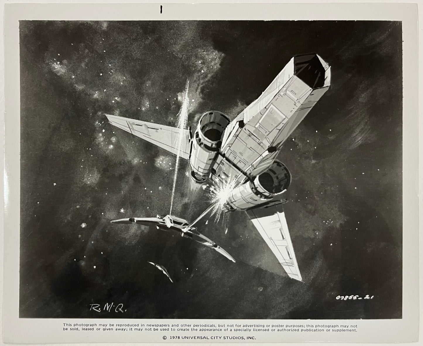 An original 8x10 promotional still for the film Battlestar Galactica
