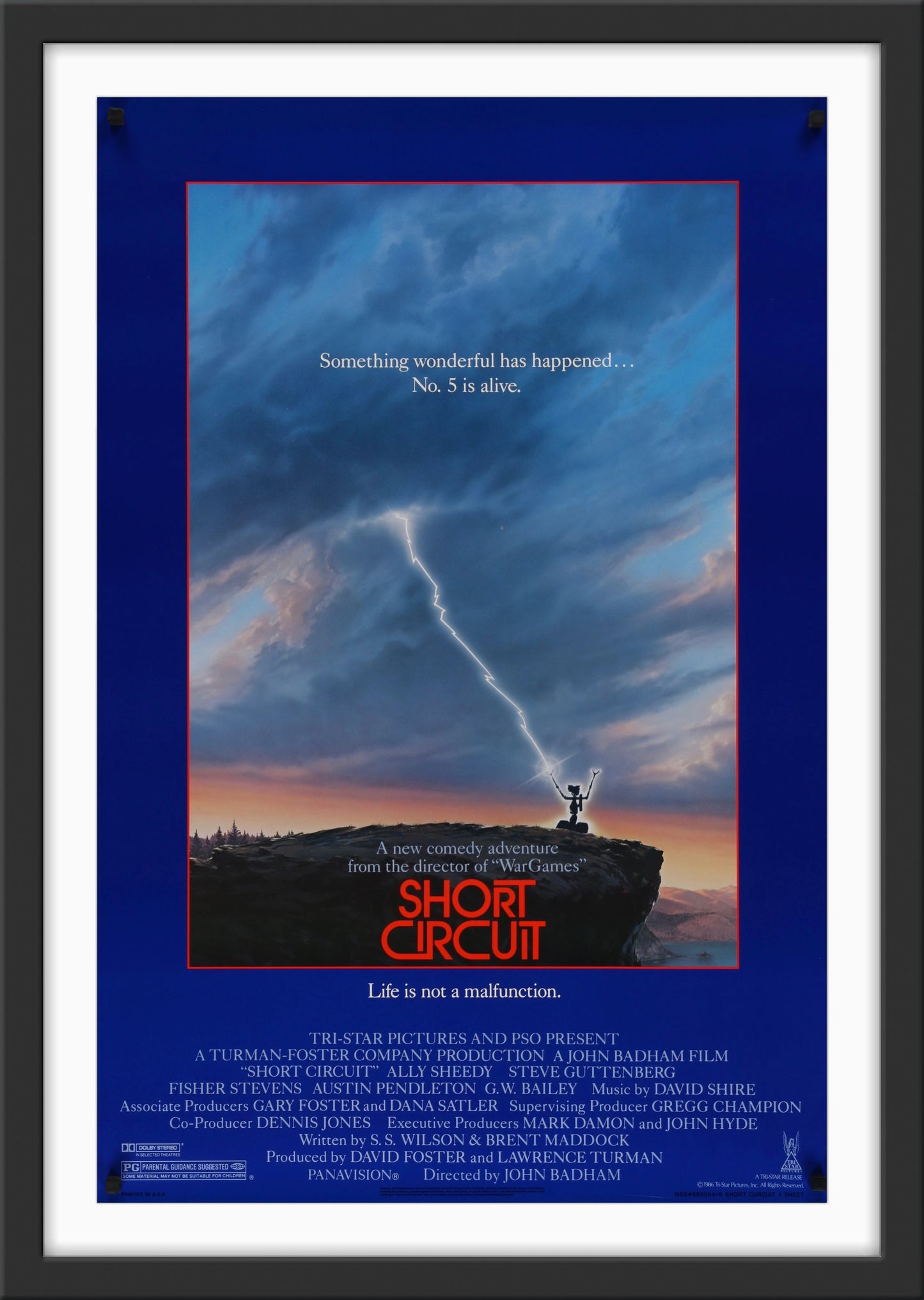 An original movie poster for the film Short Circuit