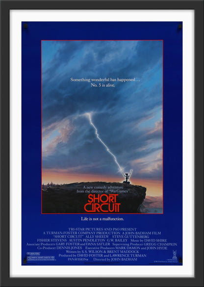 An original movie poster for the film Short Circuit