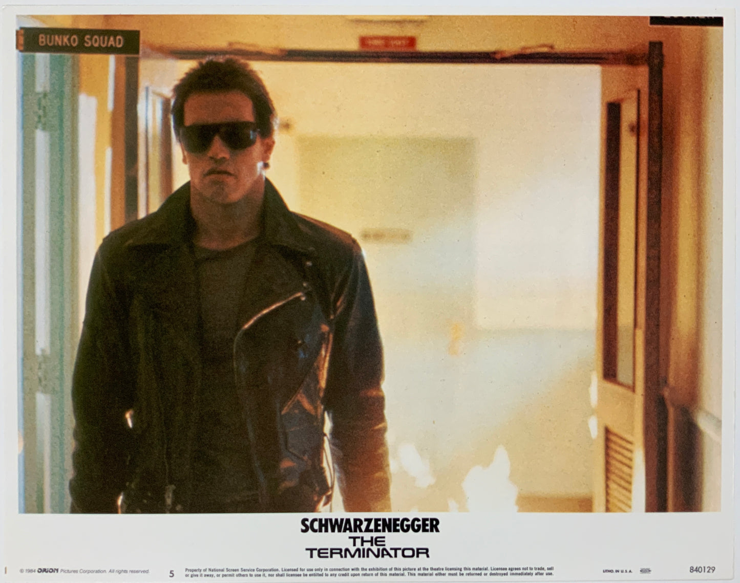 An original 11x14 lobby card for the film The Terminator