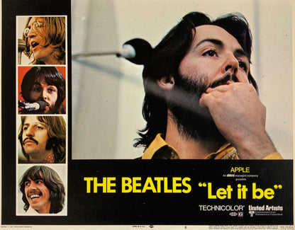 An original 11x14 lobby card from the Beatles film Let It Be