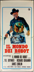 An original movie poster for the Michael Crichton film Westworld