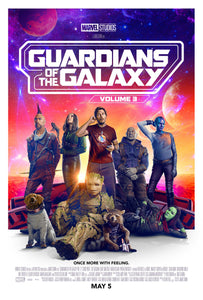 An original movie poster for the Marvel MCU film The Guardians of the Galaxy