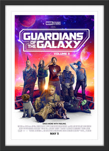 An original movie poster for the Marvel MCU film The Guardians of the Galaxy