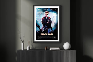 An original movie poster for the Michael Douglas film Black Rain