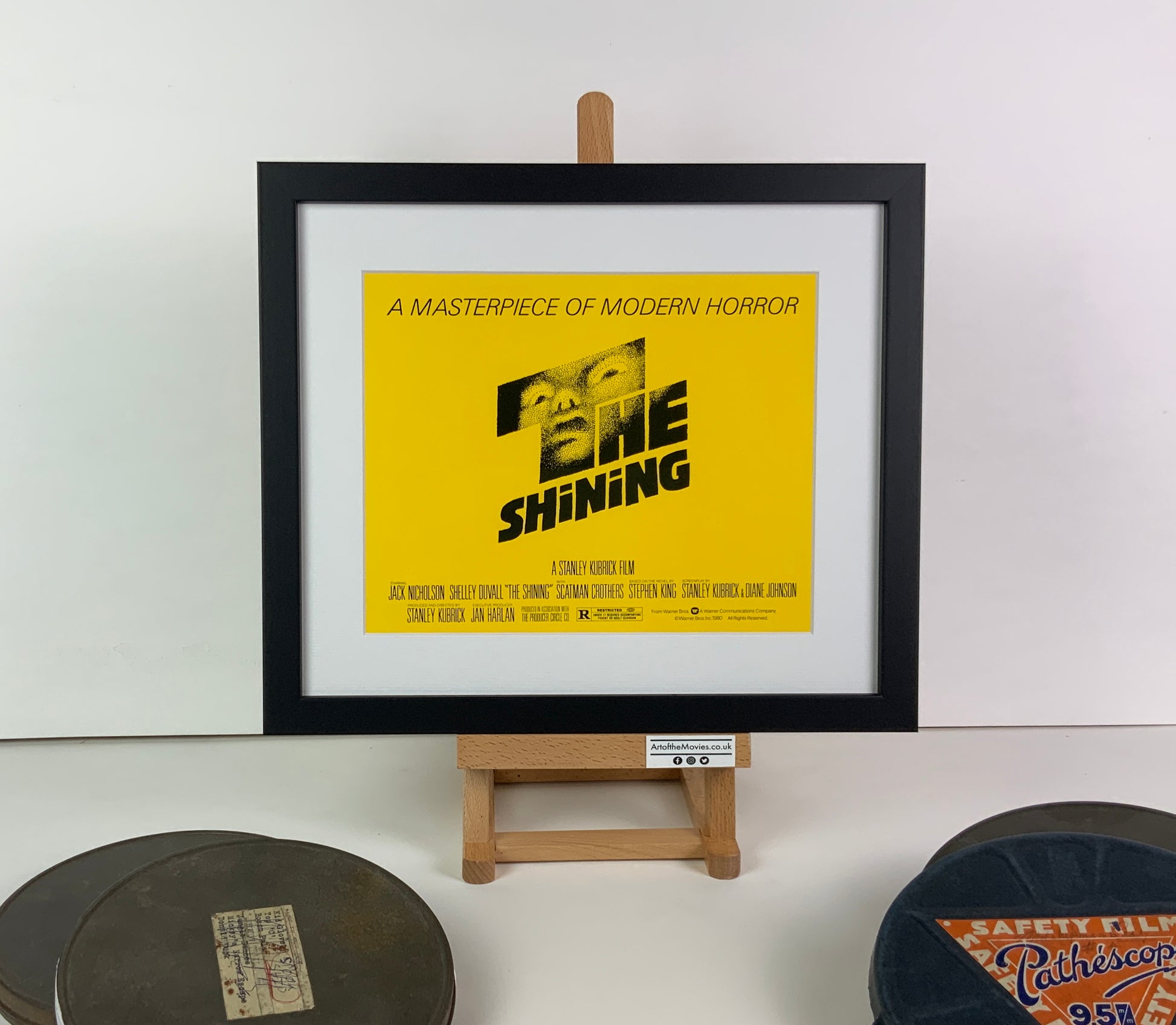 An original title lobby card for the Stanley Kubrick film The Shining