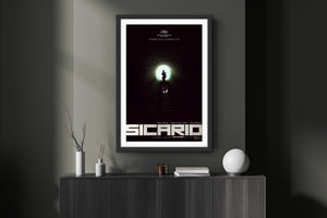 An original movie poster for the film Sicario