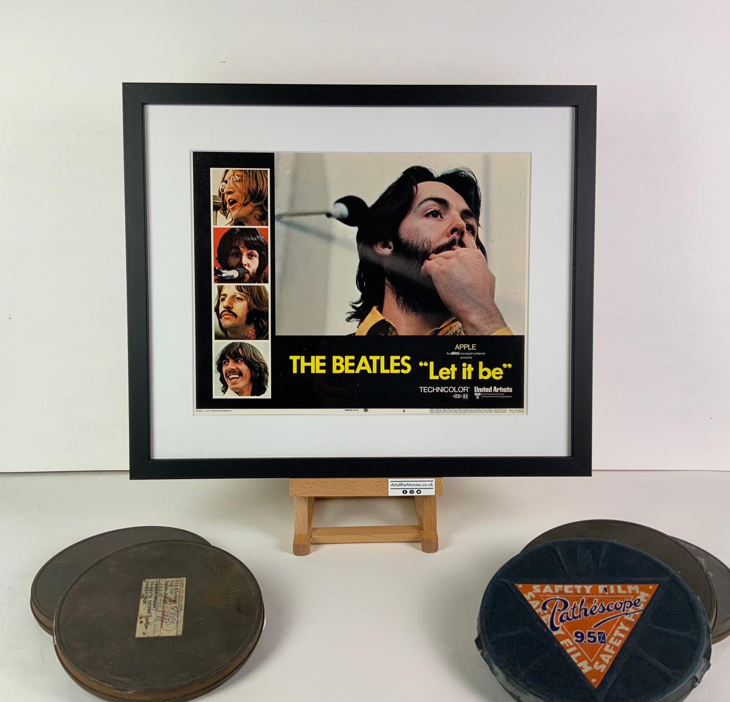 An original 11x14 lobby card from the Beatles film Let It Be