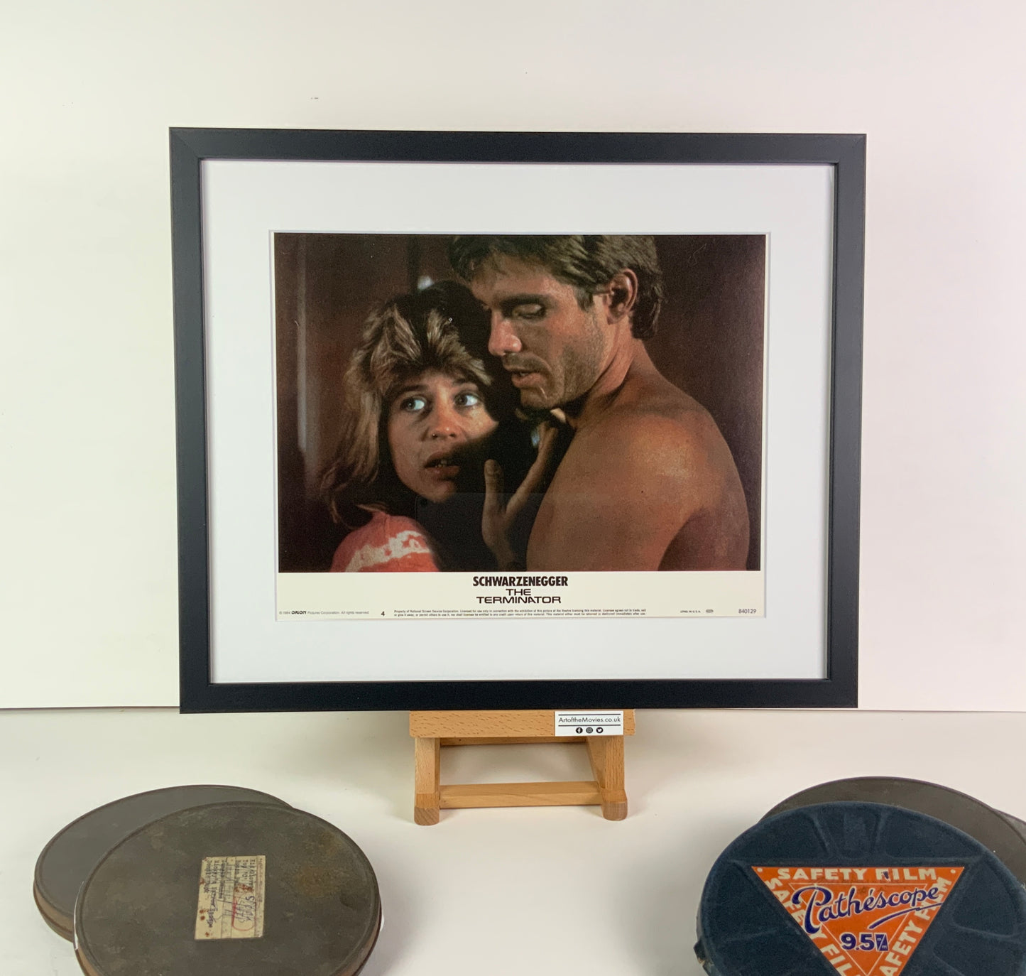 An original 11x14 lobby card for the film The Terminator
