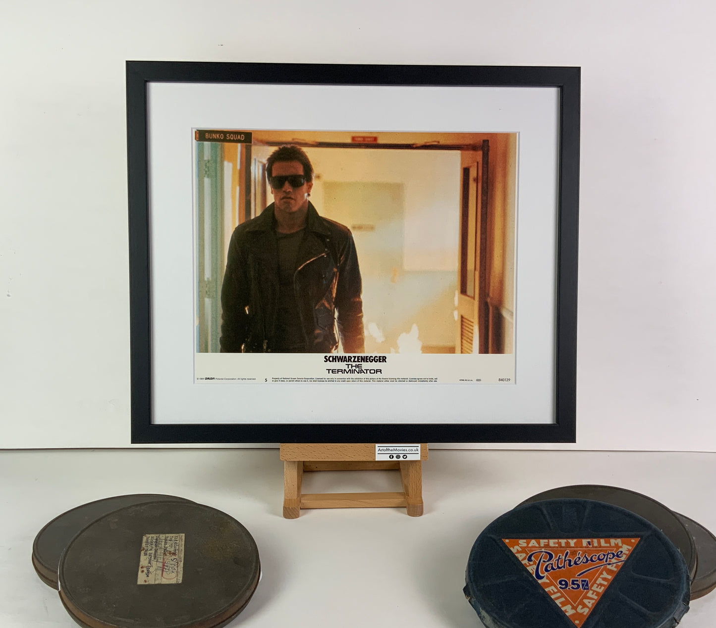 An original 11x14 lobby card for the film The Terminator
