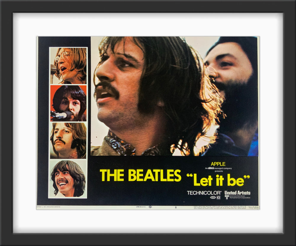An original 11x14 lobby card for the Beatles film Let It Be