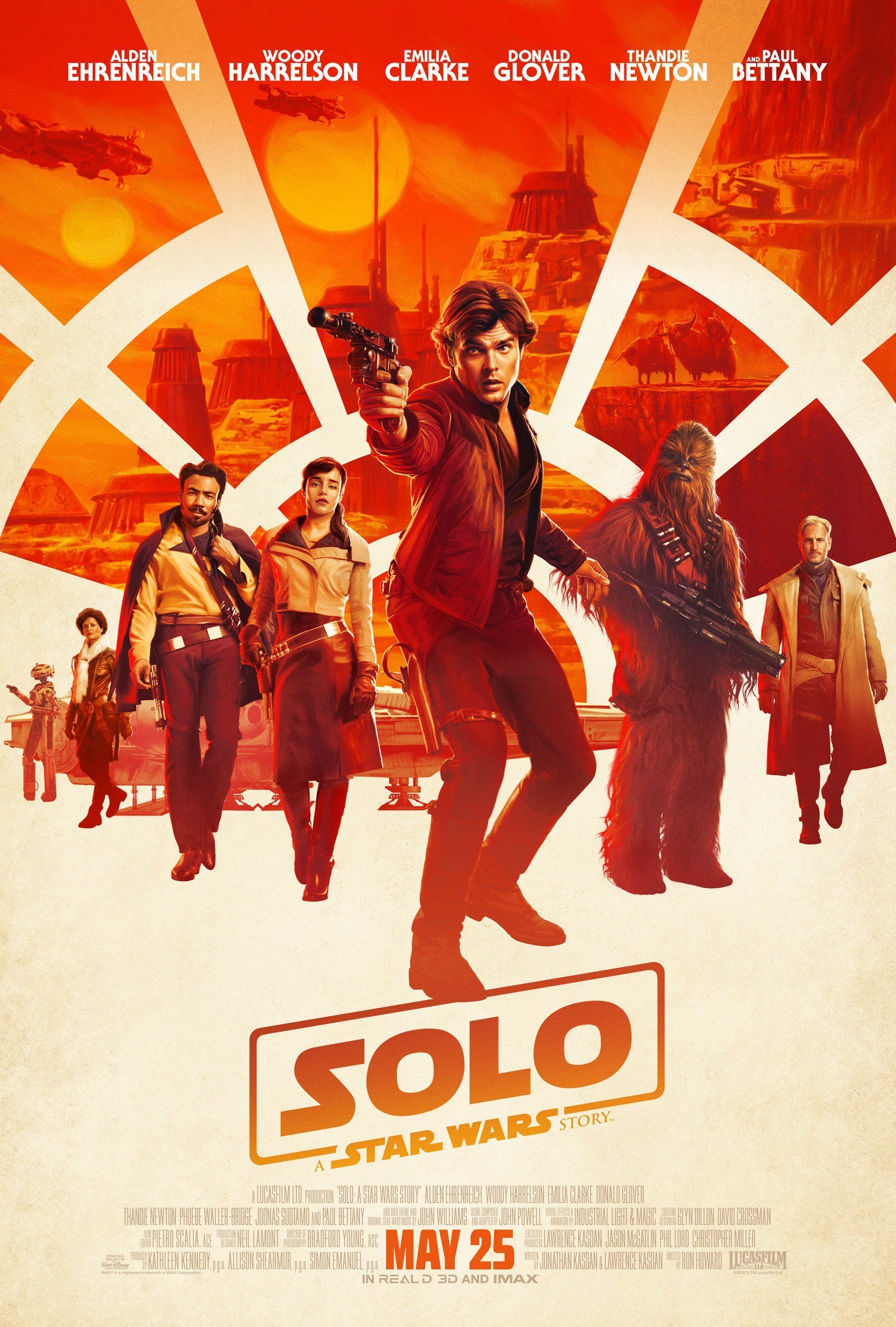 An original movie poster for the film Solo A Star Wars Story