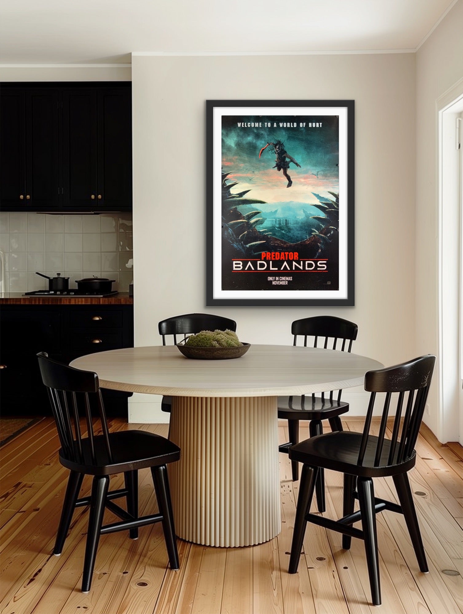 An original movie poster for the film Predator Badlands