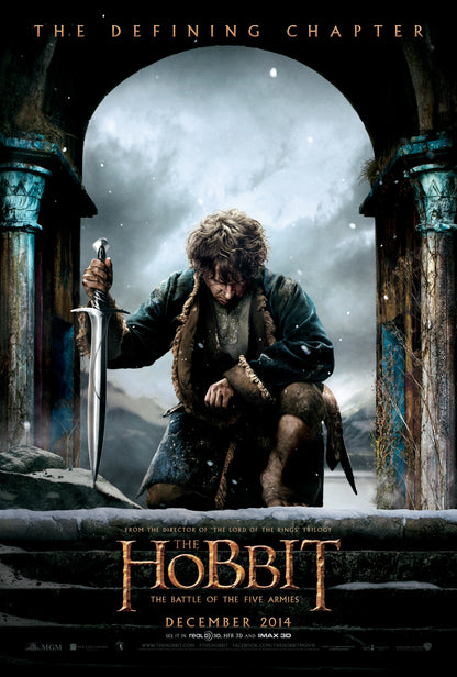 An original movie  poster for the film The Hobbit The Battle of the Five Armies