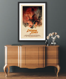 An original movie poster for the film Indiana Jones and the Dial of Destiny