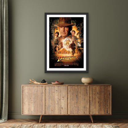 An original movie poster for the film Indiana Jones and the Kingdom of the Crystal Skull