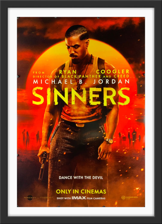 An original movie poster for the film Sinners