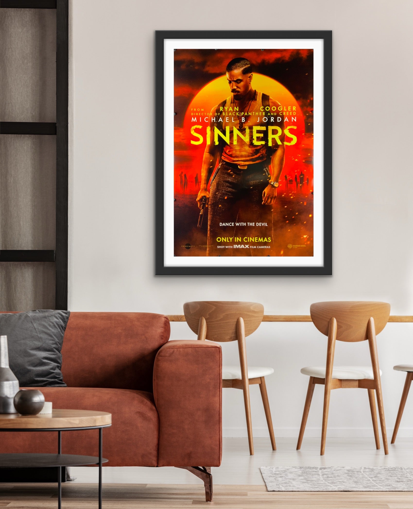 An original movie poster for the film Sinners