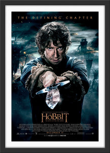 An original movie poster for the film The Hobbit The Battle of the Five Armies