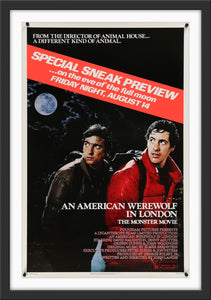 An original movie poster for the film An American Werewolf in London