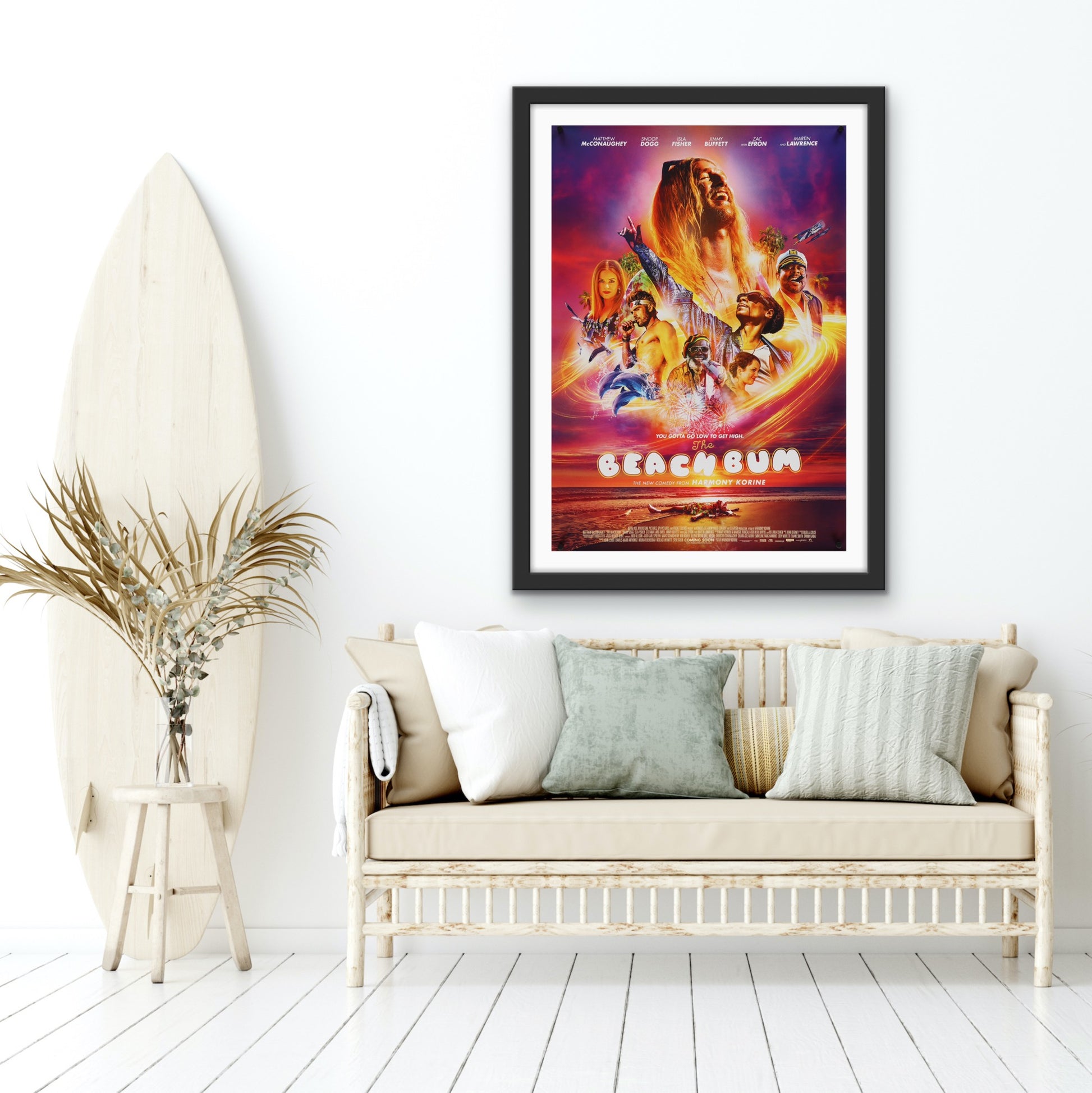 An original movie poster for the film The Beach Bum