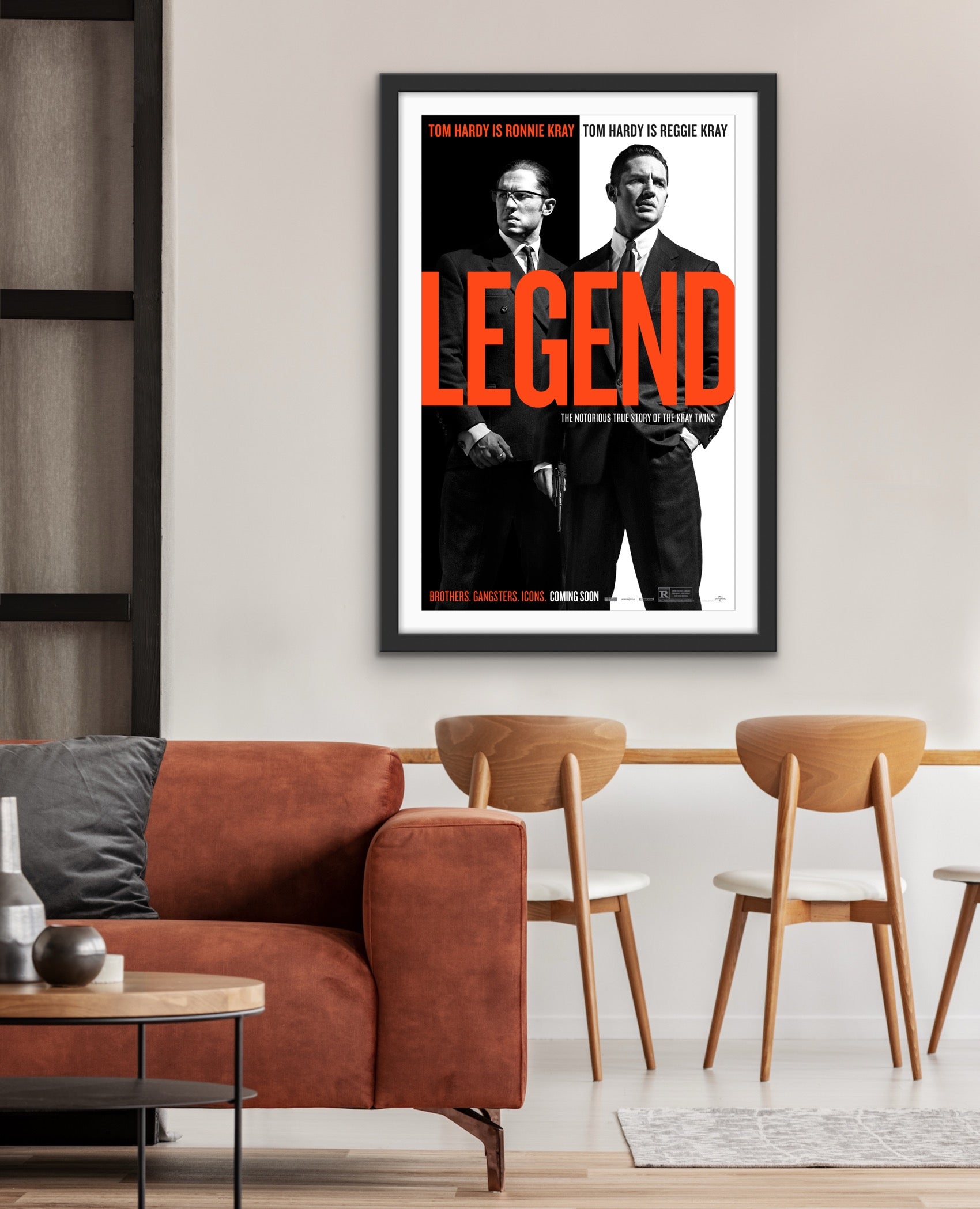 An original movie poster for the Tom Hardy film Legend