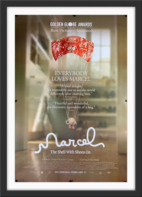 An original movie poster for the film Marcel The Shell With Shoes On