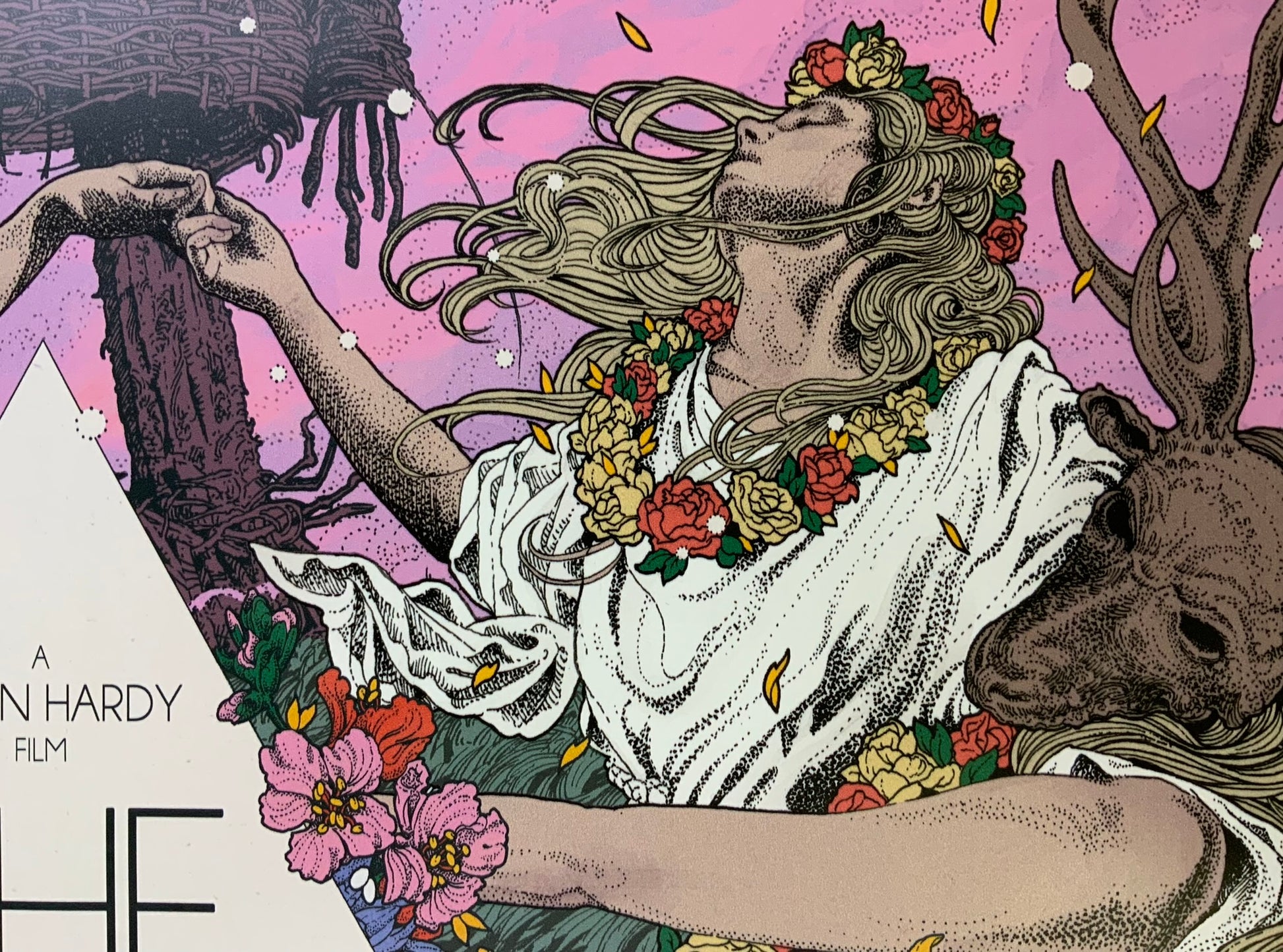 An original UK quad movie poster for the 50th Anniversary of the film The Wicker Man