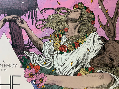 An original UK quad movie poster for the 50th Anniversary of the film The Wicker Man