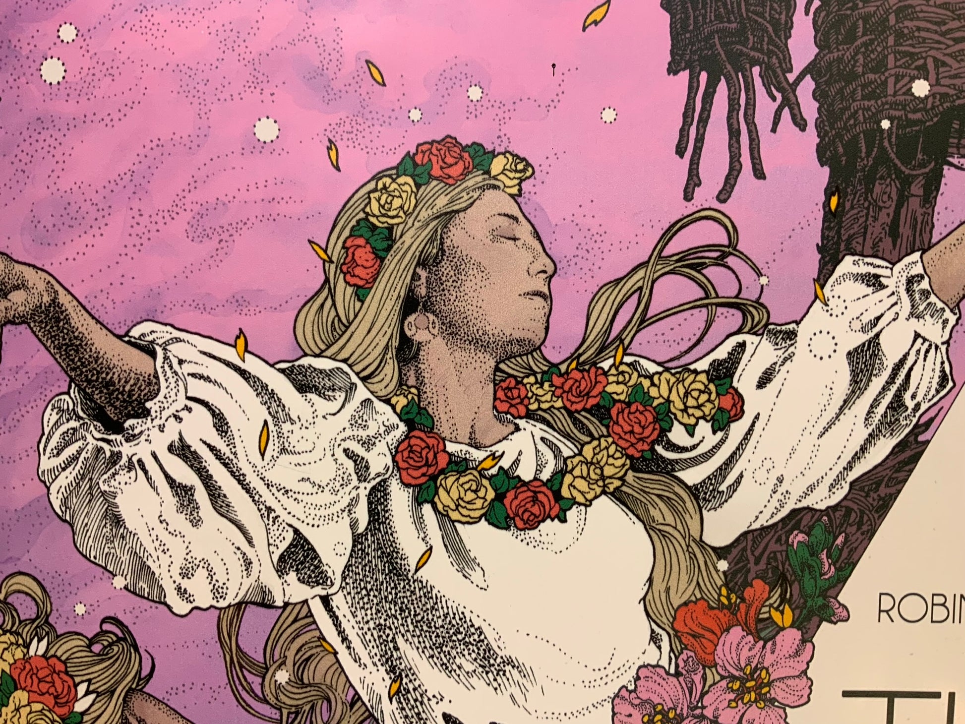 An original UK quad movie poster for the 50th Anniversary of the film The Wicker Man