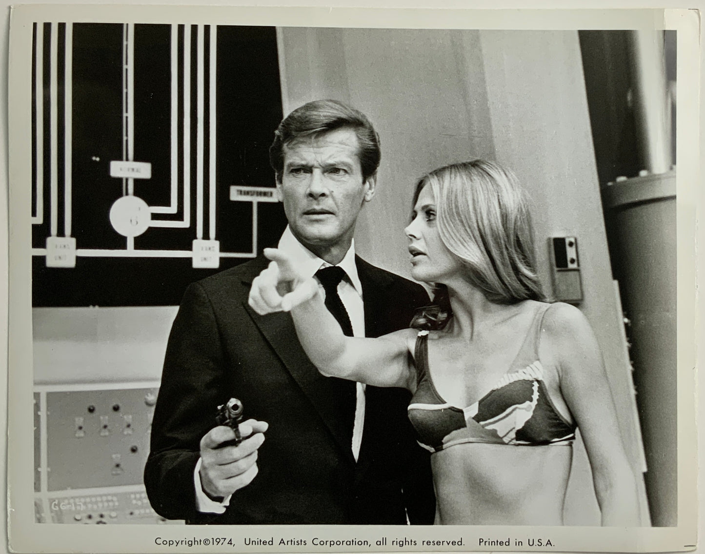 An original 8x10 movie still for the James Bond film The Man With The Golden Gun