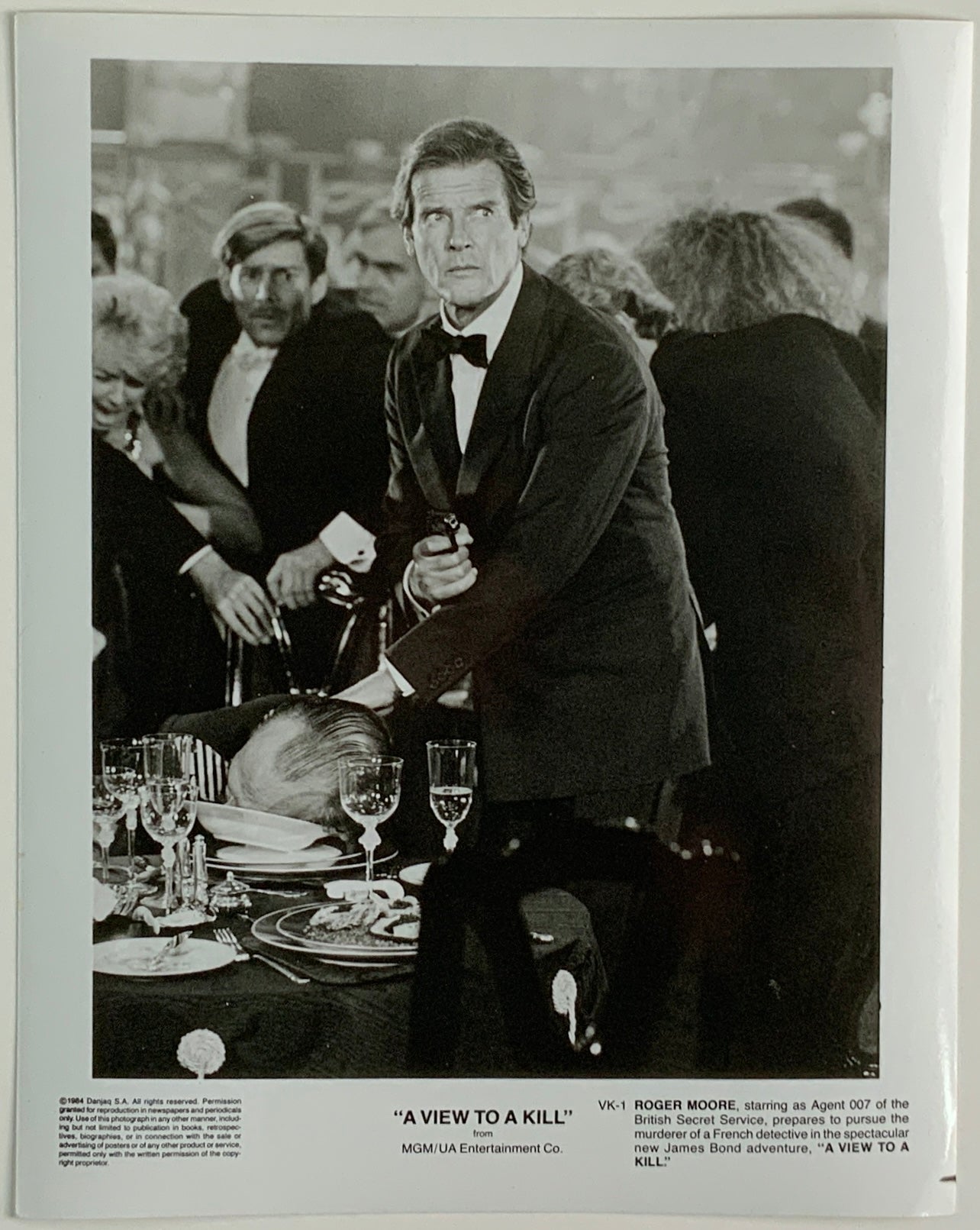 An original 8x10 movie still from the James Bond film A View To A Kill