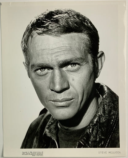 An original promotional movie still of Steve McQueen for the film The Great Escape