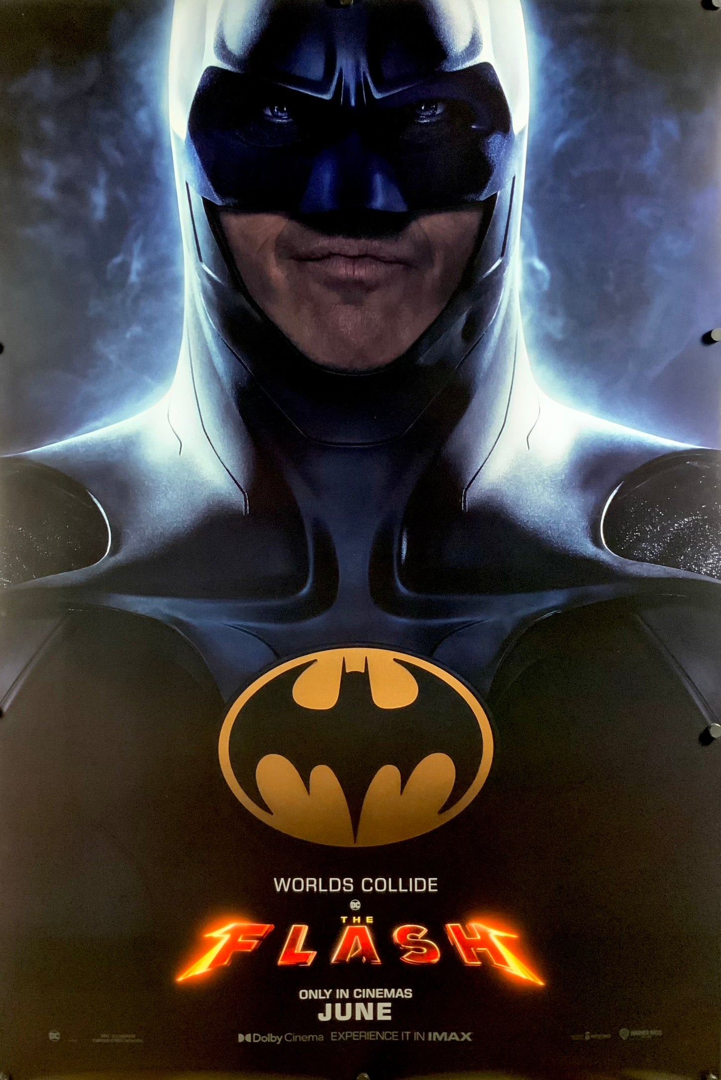 An original movie poster for the DC Extended Universe film The Flash