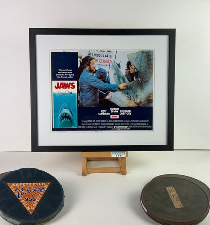 An original 11x14 lobby card from the original 1975 release of Jaws