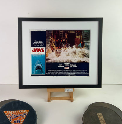 An original 11x14 lobby card from the original 1975 release of Jaws