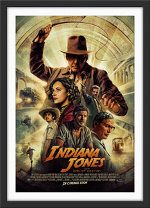 An original movie poster for the film Indiana Jones and the Dial of Destiny