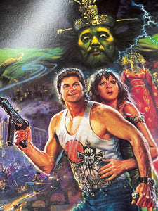An original movie poster for the film Big Trouble In Little China