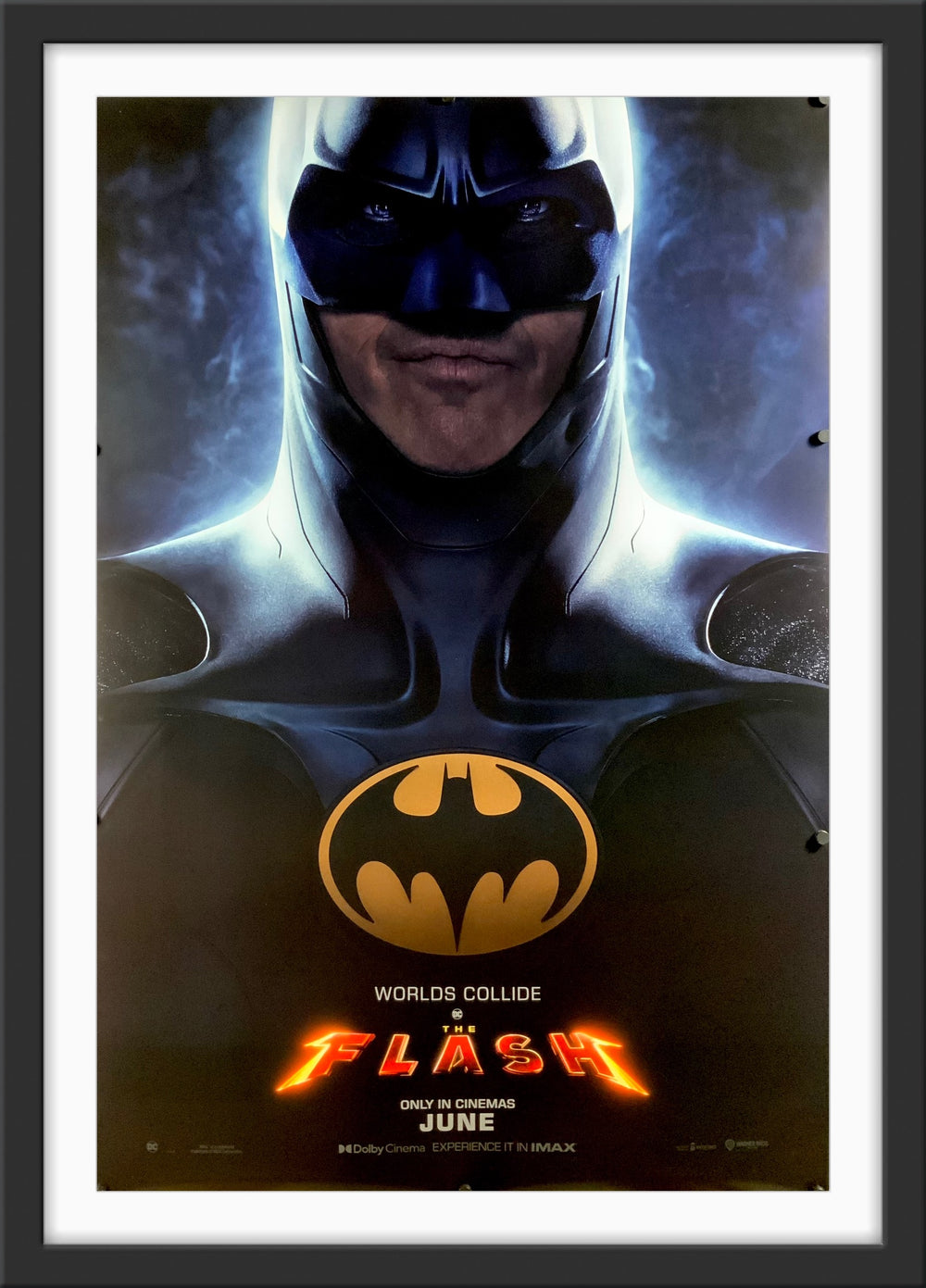 An original movie poster for the DC Extended Universe film The Flash