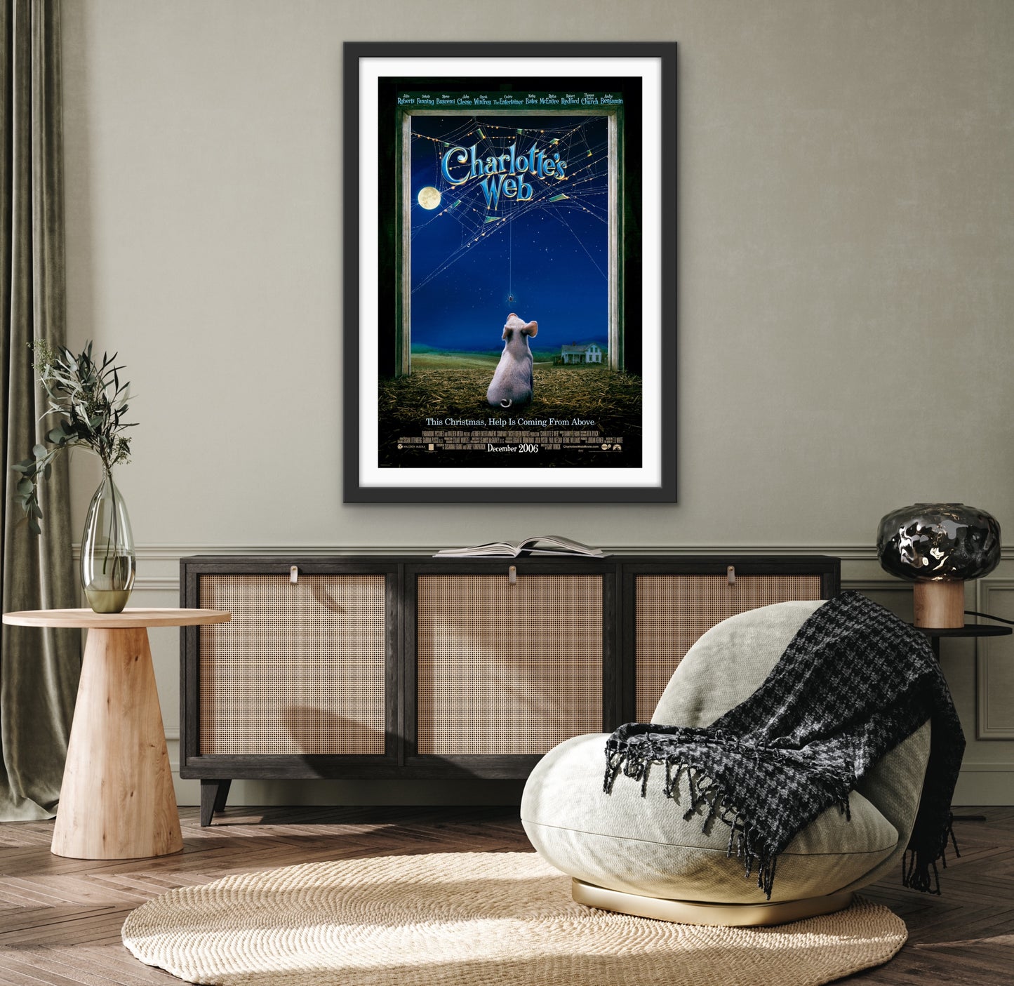 An original movie poster for the film Charlotte's Web