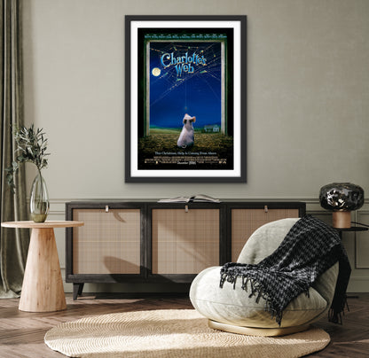 An original movie poster for the film Charlotte's Web