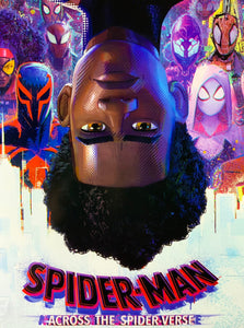 An original movie poster for the animated film Spider-Man Across the Spider-Verse