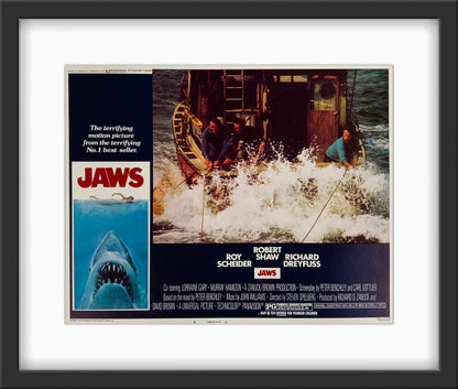 An original 11x14 lobby card from the original 1975 release of Jaws