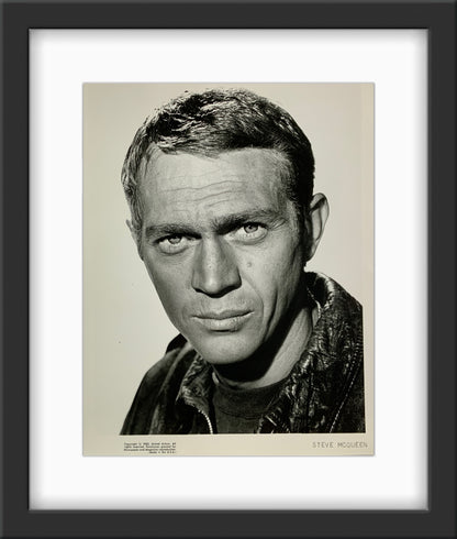 An original promotional movie still of Steve McQueen for the film The Great Escape