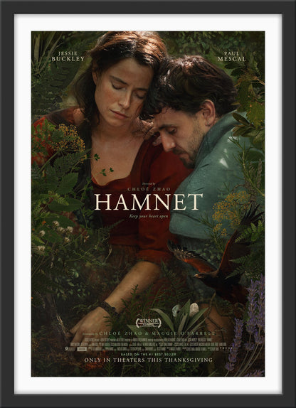 An original movie poster for the film Hamnet