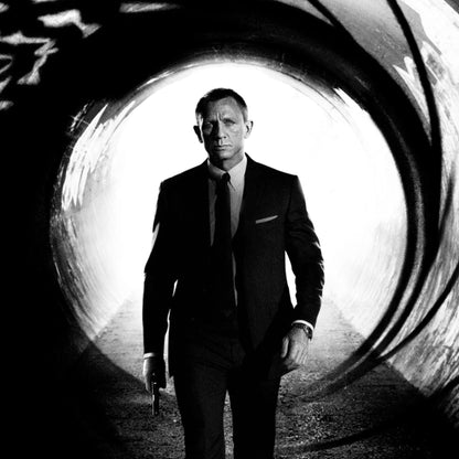 An original movie poster for the James Bond film Skyfall