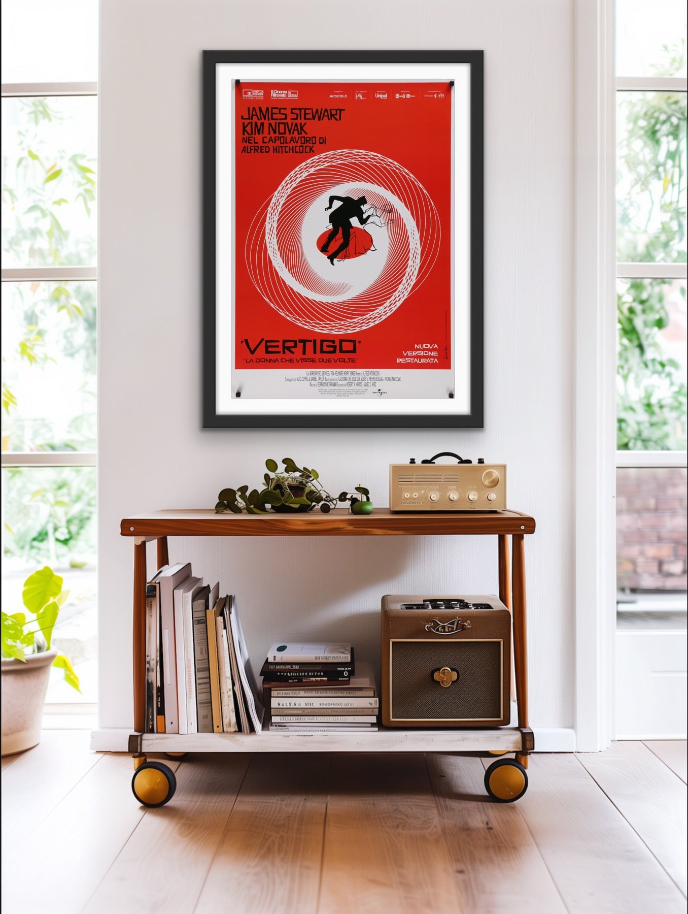 An original Italian re-release poster for the Alfred Hitchcock film Vertigo